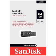 PEN DRIVE 64GB SANDISK 3.2 ULTRA SHIFT