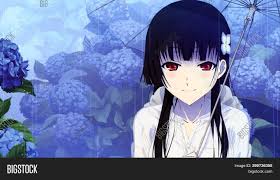 No one can resist the eyes! Sad Anime Girl Red Image Photo Free Trial Bigstock