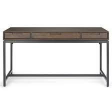 Upgrade your wfh day with a modern desk. Simpli Home Banting Solid Hardwood Modern Industrial 60 Inch Wide Desk Walnut Brown Axcban 09 Best Buy