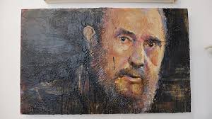 Winter's Crimson Sunset, circa 1881. Painted by Heinrich Gogarten.