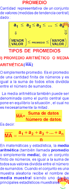 Punto en que una cosa se divide por la mitad. Promedios Ejemplos Y Ejercicios Resueltos
