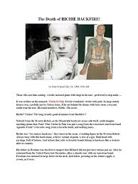 The Death of Richie Backfire! | PDF | Hardcore Punk | Entertainment  (General)