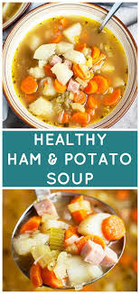 This Healthy Ham And Potato Soup Recipe Is Easy And Makes A Great Weeknight Dinner It S Made With Russet Pot In 2020 Ham And Potato Soup Healthy Ham Best Soup Recipes