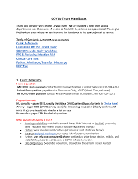 Https Www Bumc Bu Edu Gimcovid Files 2020 04 Inpatient Covid Team Handbook Pdf
