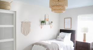 We have everything from beds to bed frames, mattresses, wardrobes and more in lots of styles. Neutral Guest Room With Twin Beds Blue Ceiling House Mix
