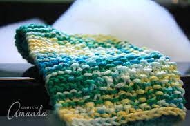 Chunky knitted blankets free patterns. How To Knit Dishcloth Pattern Great Beginner Project
