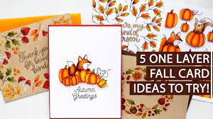 You all know i love to make pumpkins with my punches. 5 One Layer Fall Card Ideas To Try Youtube