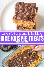 Peanut Butter Rice Krispie Treats Chocolate Rice Krispie Treats Peanut Butter Recipes Peanut Butter Rice Krispie Treats