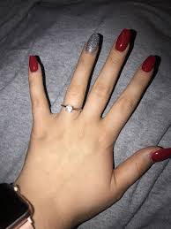Prom Nails Red And Silver Nails Prom Nails Silver Prom Nails Dark metallic like black suits blue properly, but in case it is too harsh you can always try out silver metallic.