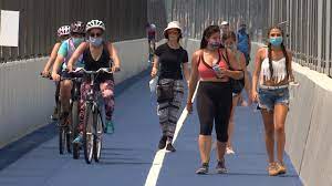 Cuomo bridge is designed and constructed for both current commuters and future generations. Safety Concerns Emerge With New Bicycle Pedestrian Path On Mario Cuomo Bridge Abc7 New York