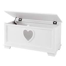 Coffre En Bois Blanc L 90 Cm Valentine Coffre En Bois Restaurer Meuble Decoration Chambre Bebe