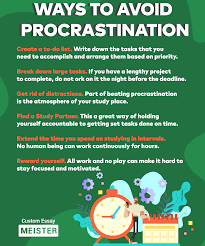 You started with the same process yet somehow, year after it's hard to hold yourself accountable for anything if you haven't written it down. 6 Ways To Avoid Procrastination In College