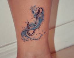 Black hook ring tattoo on couple finger. Hook Tattoos And The Meanings Nexttattoos