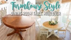 The area is much smaller than our last house so our typical rectangular farm house. Farmhouse Style Dining Room Table Makeover Youtube