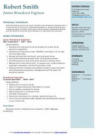 The creator is very fast and intuitive to use. Broadcast Engineer Resume Samples Qwikresume