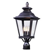 Maxim Lighting Knoxville 3 Light 3 Light Outdoor Pole Post Mount In Bronze