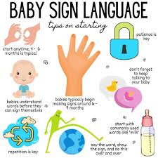 Baby sign language is an amazing way to communicate with a young baby  without saying a word. ⁣ ⁣ Babies are born with a tendency to communicate  with their hands. For instance,