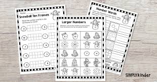 Printable color by number pictures for kids is a smart way of spending the afternoon away from all electronic devices, that are so tempting for the little ones. Free Winter Math Sheets For Kindergarten Simply Kinder