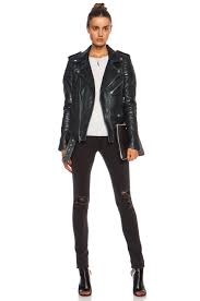 Blk Dnm Leather Jacket 8 In Emerald Blue Www Fwrd Com Blk Dnm Leather Jacket Leather Jacket Jackets
