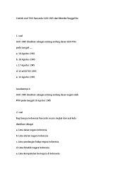 Terdiri dari banyak perbedaan c. Contoh Soal Twk Bhineka Tunggal Ika