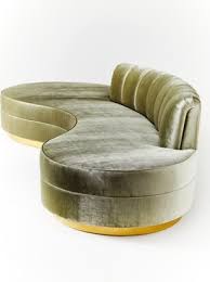 Haute House Layla Channel Tufted Curved Sofa 121"