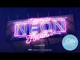 Ultimate Neon Toolkit Neon Sign Mockup Kit After Effects Template Sign Mockup Neon Signs Neon Typography