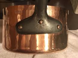 Mauviel Vintage Hammered Copper Saucepan 2 1 2 Quart 7 25 Hammered Copper Mauviel Vintage