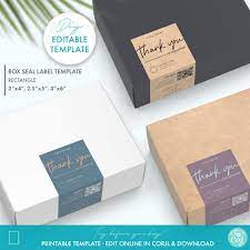 Click on an image in the article or enter the editor to get started; Editable Box Seal Sticker Template 3 Sizes Printable Etsy