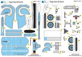 Mauther S Image Vespa Scooters Paper Models Paper Toy Printable