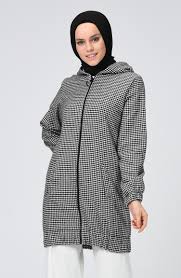 Kazayagi Desenli Mevsimlik Kap 0757a 01 Siyah Beyaz Sefamerve