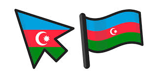 The azerbaijani flag is a vertical tricolour with in the center an emblem. Azerbaijan Flag Cursor Custom Cursor