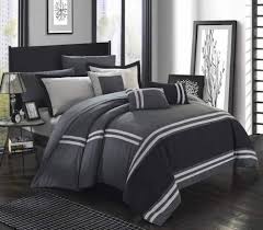 Black white paris french eiffel postcard 5 pc comforter set full queen king bed. Amazon Com Chic Home Zarah 10 Piece Comforter Bedding With Sheet Set And Decorative Pillows Shams Queen Grey Home Kitchen