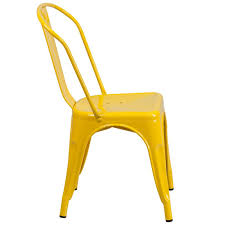 Yellow Metal Chair Ch 31230 Yl Gg Metal Chairs Metal Kitchen Chairs Vintage Style Chairs