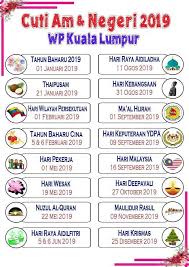 Laman ini mengandungi kalendar cuti umum untuk tahun 2019 di terengganu. Cikgu Rosnah Cuti Am Dan Negeri Tahun 2019 Facebook