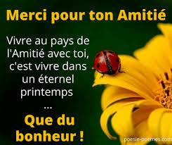 Po&egrave;me d'amiti&eacute; pour dire merci &agrave; un ami ou demander pardon &agrave; une amie