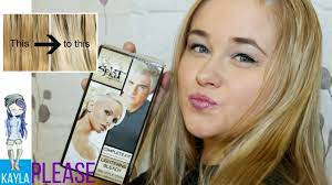 Platinum blonde hair dyes have a rep for taking an eternity to work, but i was ready to take it on. Diy Hair Bleaching With Splat Lightening Kit Platinum Blond Review Results Kayla Please Youtube