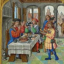 Repas Medieval Art Medieval Epoque Medievale Moyen Age