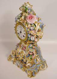 Laura ashley quartz clock parfums ivory/flower gold trim mantle battery operated. Very Fine Rare Antique 12 Jacob Petit Porcelain Flower Clock Vintage Clock Antique Clocks Flower Clock