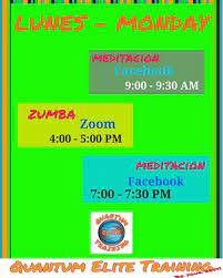 Horario De Hoy Schedule For Today Zumba Zumba Party Health Coach