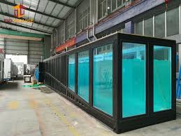 It Is A Light Weight Honeycomb Acrylic Wall That Separates Your Spa Section From The Rest Of Your Pool Container Pool Shipping Container Pool Container House