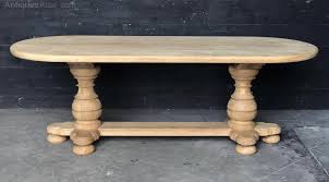 On the other front side there is a drawer. Bleached Oak Farmhouse Dining Table Antiques Atlas