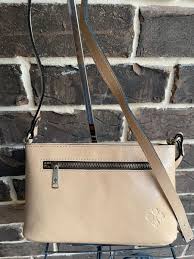 NWT Patricia Nash Aimee Nice Sand Hand Painted Frech Landscape Crossbody  lthr