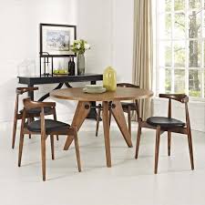 Modway Stalwart Dining Chairs And Table Set Of 5 Dark Walnut Black Side Chairs Dining Dining Chairs Dining Chair Upholstery