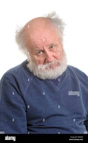 sad depressing old man isolated portrait Stock Photo - Alamy
