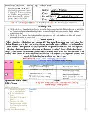 Be the first one to write a review. Biology Class Notes Section 7 1 Life Is Cellular And 7 2 Cell Structure And Function 2 Doc Learninglog Textbooknotes Thenextday Thispracticeof Name Course Hero
