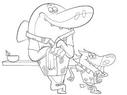 Coloring pages zig and sharko. Happy Sharko And Zig Coloring Page Free Printable Coloring Pages For Kids
