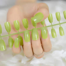 Acrylic nails are designed to enhance the appearance and strength of your actual nail. Wholesale Green Fake Nails Buy Cheap In Bulk From China Suppliers With Coupon Dhgate Com