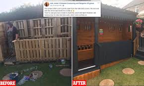 Choosing the right furniture is an essential part of creating your ideal home. Father Builds Stunning Outdoor Bar In His Daughter S Garden For Free Daily Mail Online