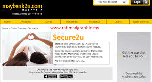 Secure2u pairs your device with your maybank2u account, offering an extra level of security as all transactions performed can only be authorised on your registered device. Cara Aktifkan Secure2u Maybank2u
