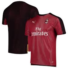 Ac Milan Puma 2018 19 Pre Match Stadium Jersey Red Football Shirts Mens Tops Ac Milan